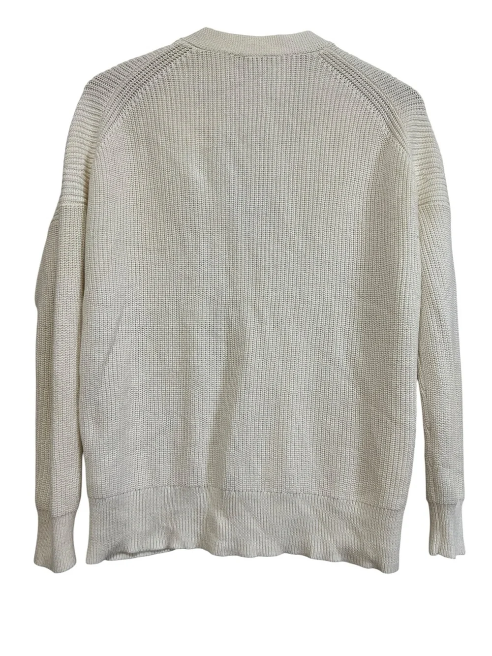 J. Crew Button-Front V-Neck Knit Cardigan Sweater Cotton/Cashmere Ivory Size XS